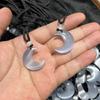 Lace Up Rope Necklace Cat Eye Moon Pendant Necklace Chinese Style Jewelry Gift