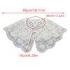 Fashion Detachable Fake Collar Faux Pearl Button Shawl Wrap Women Embroidery Floral Sequins Necklace Lightweight Capelet
