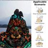 1PC Lion Headgear Print Blanket, Soft Throw Blanket - Warm & Cozy for Couch, Bed, Office, and Travel yy250912211