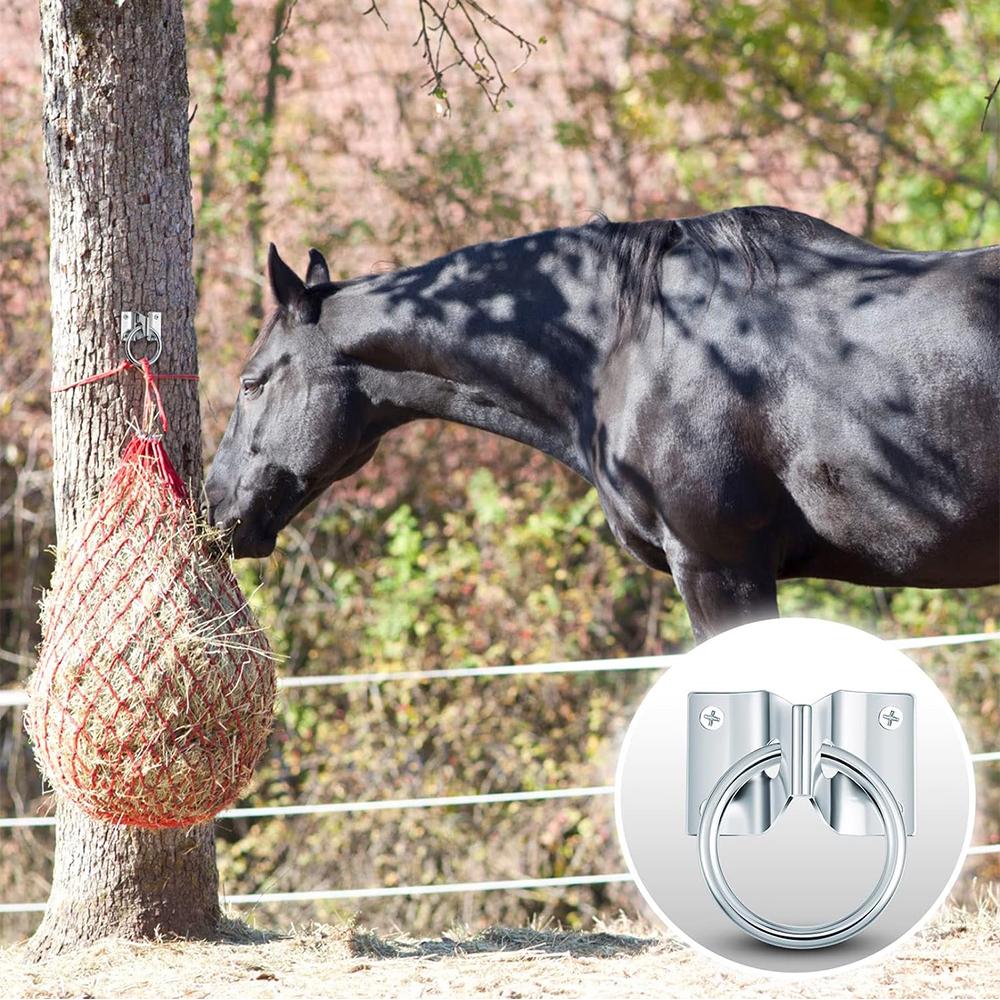 4pcs New Cross Tie for Horses Block Tie Horse Barn Supplies Silver