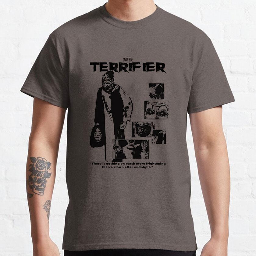 The Clown Art horror movie terrifier 2 slasher film scary halloween scream film killer clown 100 cotton printed t shirt for Unisex