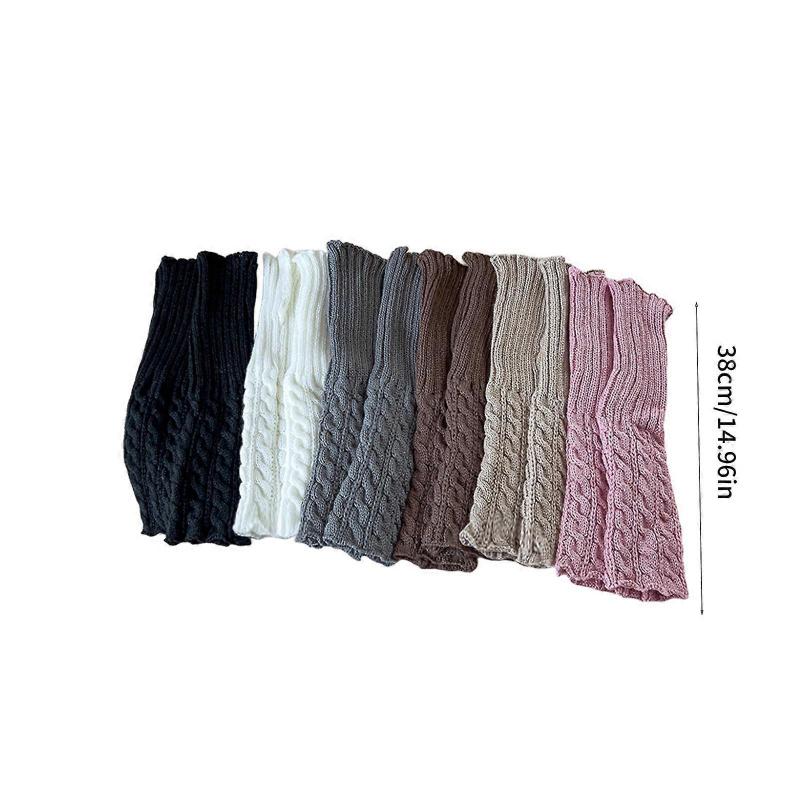 Fashion Knit Leg Warmers for Little Girls Knee High Socks for Dress Toddler Winter Slouchy Socks Thicken Warm Leggings  White