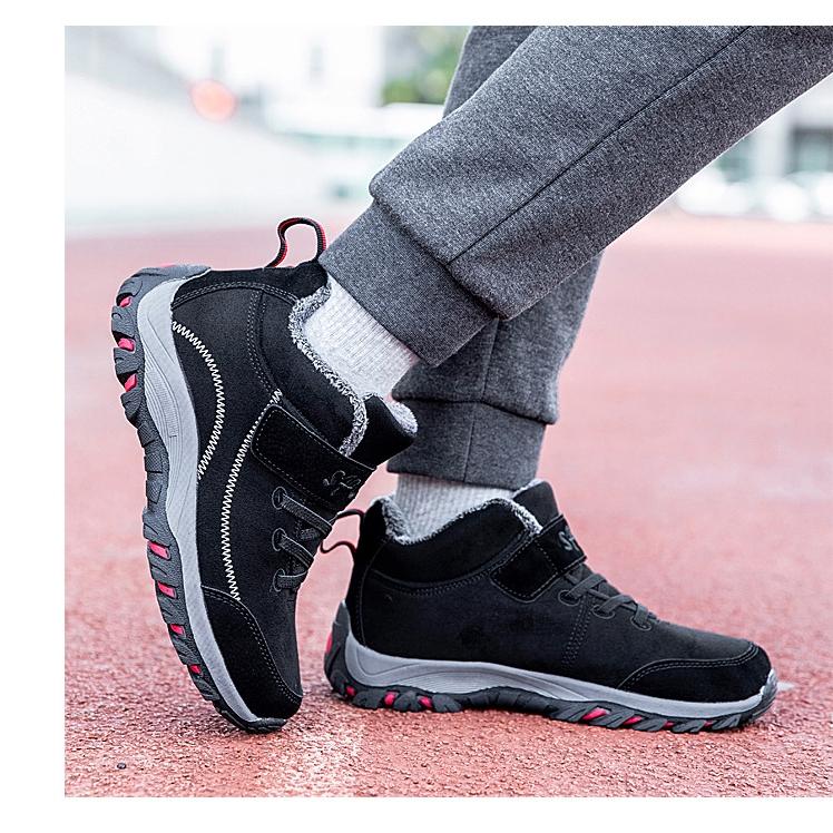Women Winter Velvet Snow Boots Casual Lace Up Warm Outdoor Cotton Shoes Large Thick Anti Slip Sport Shoe 35-45