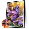 30x40cm Schmetterling 5D DIY Vollbohrer Runde Diamantmalerei Set für Heimdekoration