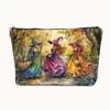 Retro Witch Resin Makeup Bag with Vibrant Autumn Forest Design, Secure Zipper Closure, Multi-Functional Travel bag