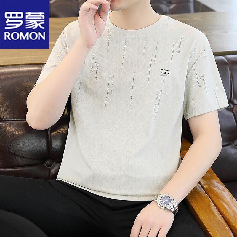 ROMON Men's Ice Silk Short Sleeve T-Shirt