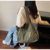 Urban Style Corduroy Shoulder Bag With Zipper Closure For Casual Outings