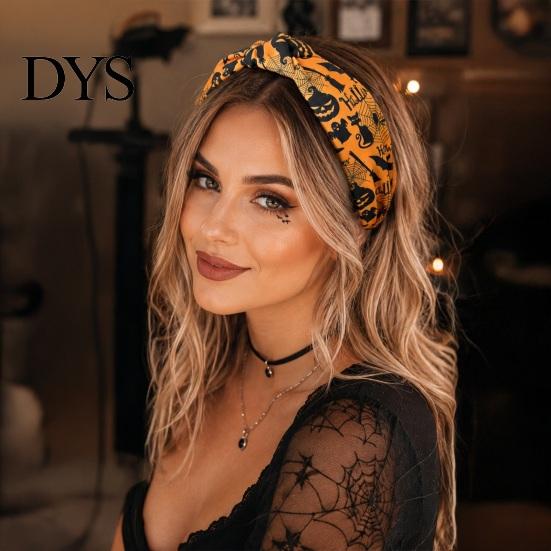 Daily Makeup Face Washing Headband Halloween Headbands for Women Girls, Wide Knotted with Witch Spider Web Themed Hair Styling Tools Ghost Pumpkin,