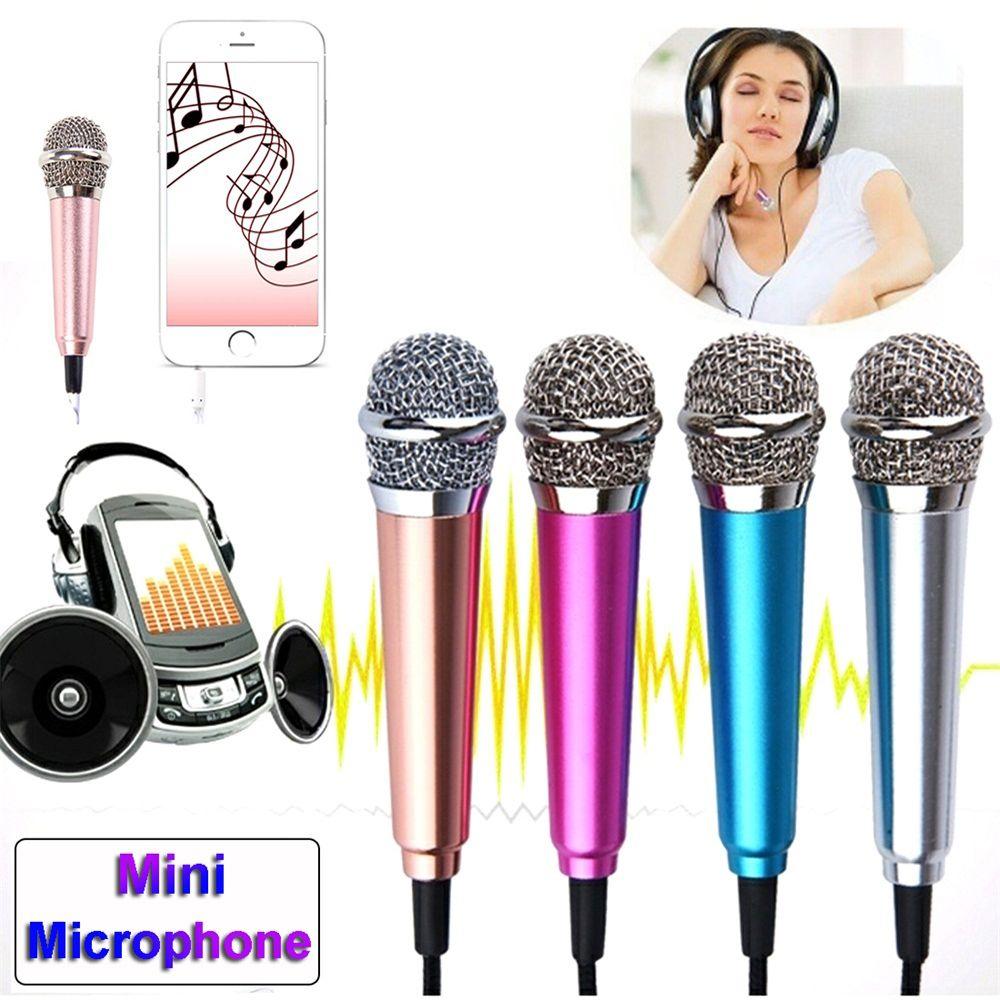Portable Stereo Audio Condenser Mini Microphone Karaoke 3.5mm Wired