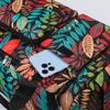 Oxford Fabric Travel Duffel Bag with Leaf Print Multiple Pockets Waterproof Gym Weekender Bag