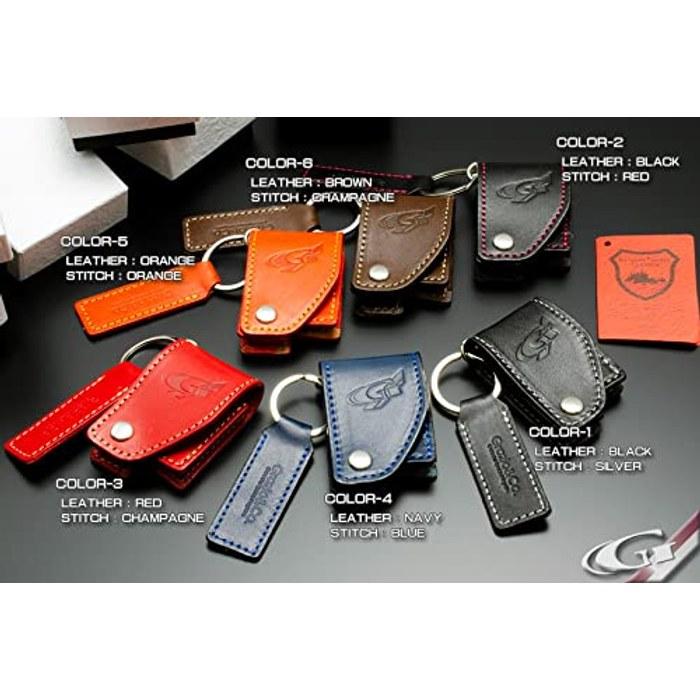Grazio&Co. Tochigi Leather Key Case Model-II Type-B BK*SIL Black + Silver
