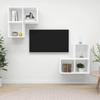 Exclusive House - 4 Pcs TV Stand Set White Engineered Wood