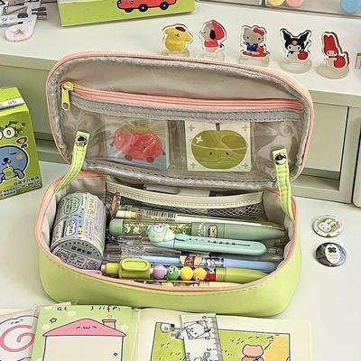 Adorable Astuccio Gatto Quadrifoglio - Ampia Borsa Pieghevole per Cancelleria