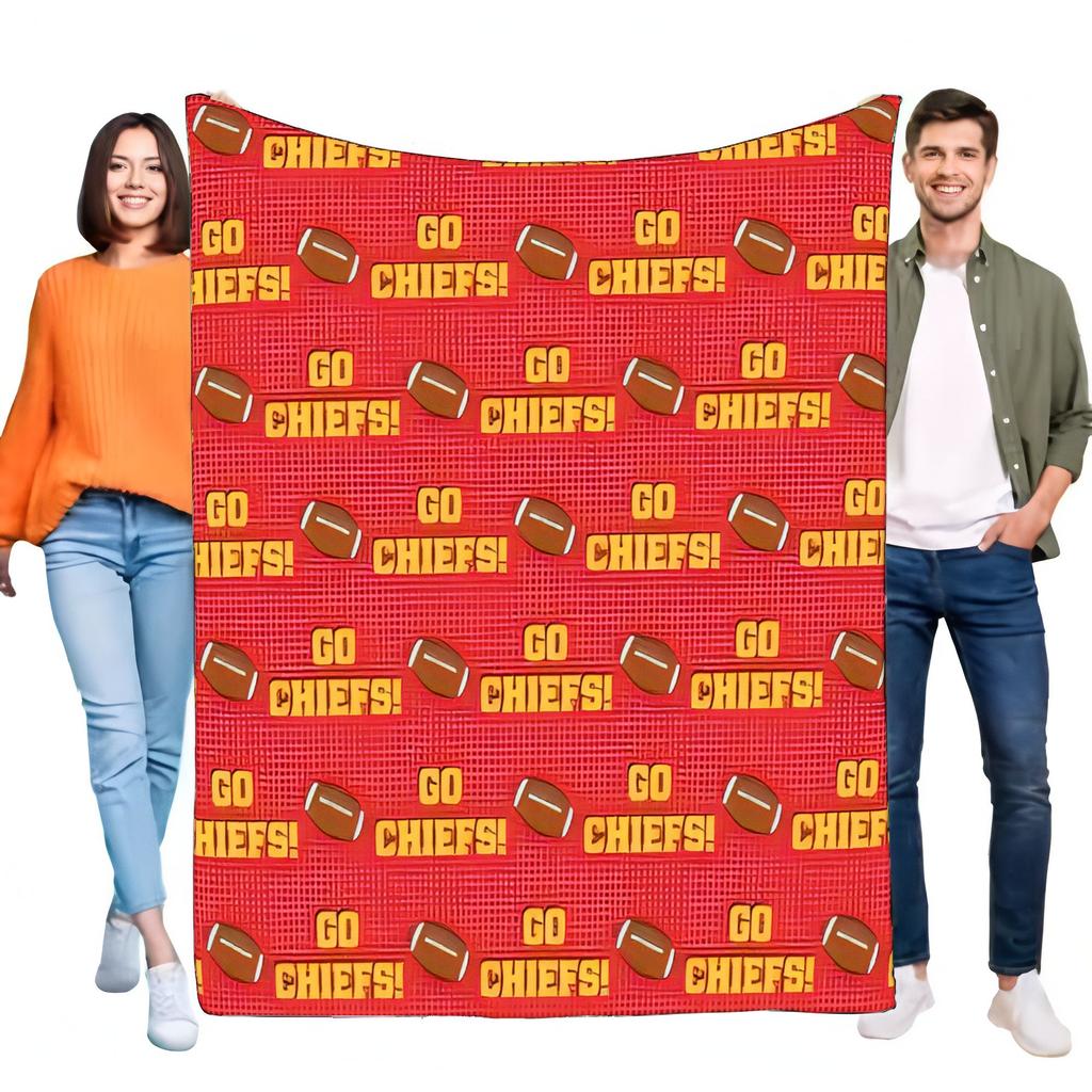 Coperta NFL Kansas City Chiefs Morbida e Accogliente per Letto, Divano, Tessuto Leggero Perfetta per i Tifosi, Ottimo Regalo di Compleanno o per il Giorno della Partita