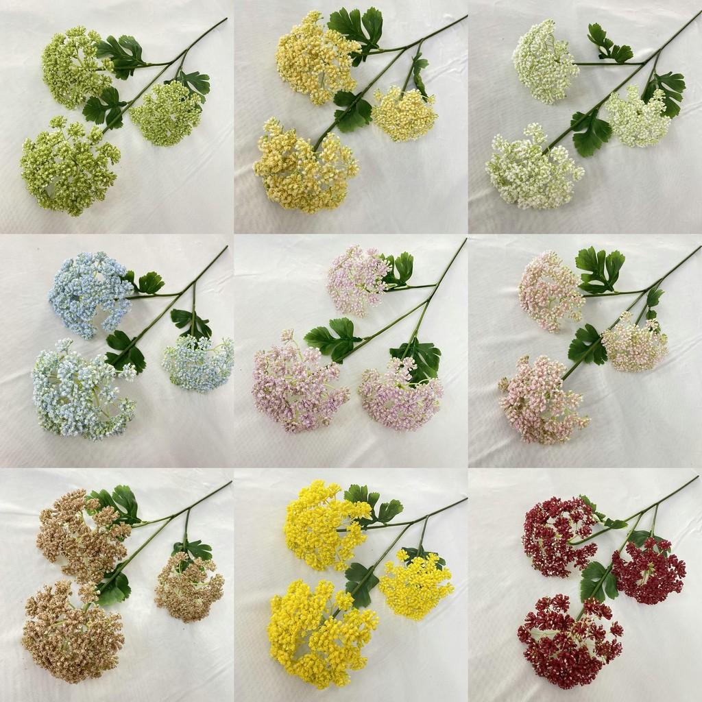 3 Rice Head Fruit Faux Plants Flocked Stems Wedding Decor Props Photography