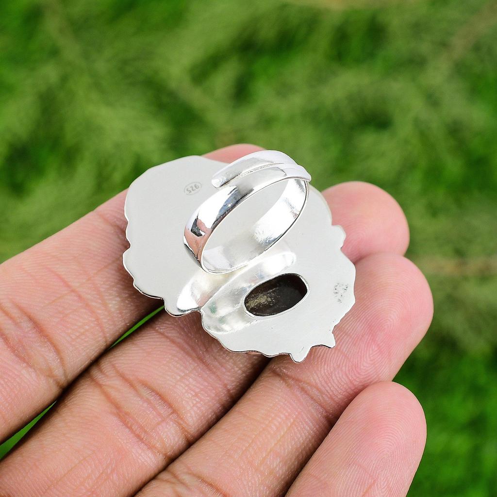 Mothers Day Deal Natural Smoky Quartz Daughter Statement Ring Sterling Silver