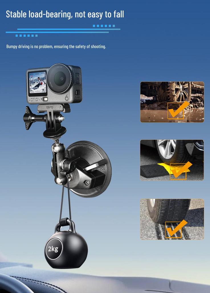 Supporto a ventosa per auto per fotocamera DJI OSMO Action 6