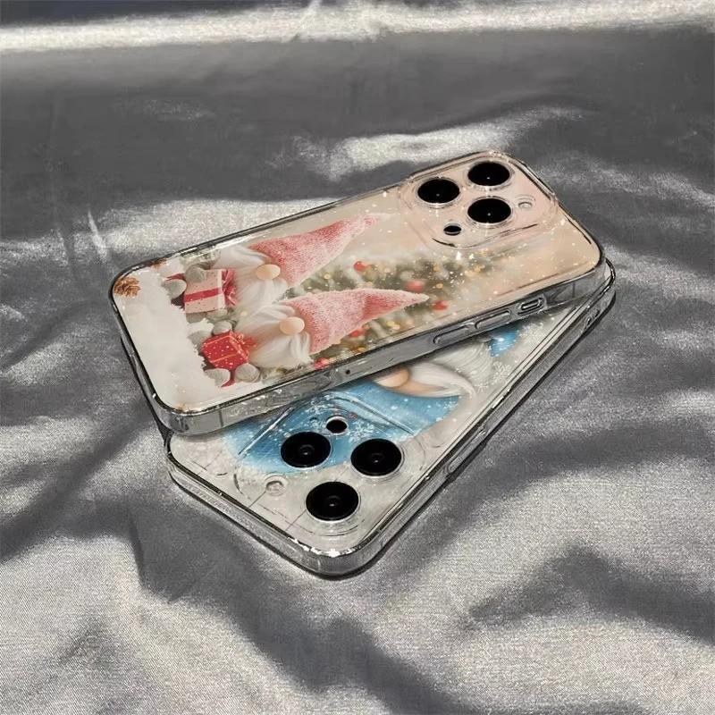 Christmas Winter Snow Gnome Phone Case For iPhone 17 16e 16 15 14 13 12 11 Mini Air Pro Max X XR XSMax 7 8 Plus Soft Back Cover