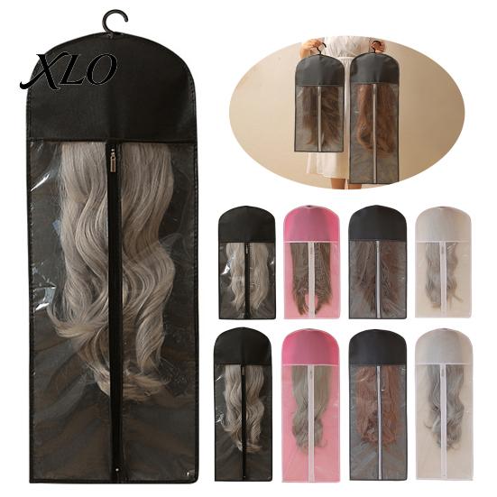 Wig Storage Hanging Bag with Hook, Breathable Non-woven Fabric Dust-proof Hairpiece Protection Protector, Space Saving Portable Zipper Case for Closet