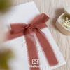 Nastro di Chiffon con Bordo Strappato per Biglietti con Fiori Freschi e Decorazioni per Regali di Matrimonio