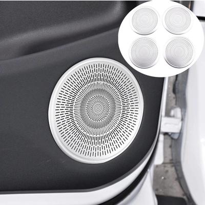 Liga de alumínio estilo do carro porta áudio alto-falante net capa guarnição para land rover range rover evoque auto interior