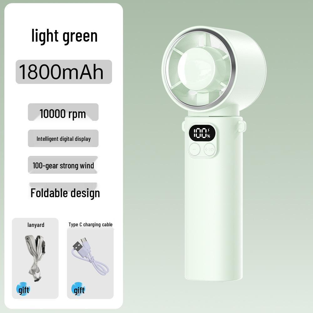 Foldable Handheld Fan with Semiconductor Refrigeration, Long Battery Life, High Speed, and Compact Design