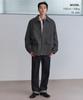Musinsa Standard Wool Blend Tweed Oversized Half Balmacaan Coat [Grey]