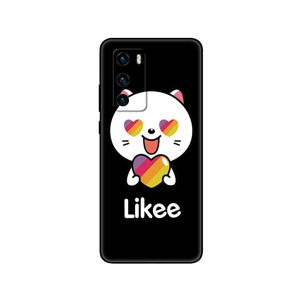 Black tpu Case For Huawei P30 Lite P30 Pro P40 Case For Huawei P40 LITE E P Smart Case Cover fashion Likee cat bear love heart