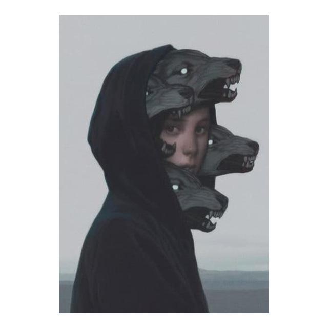 

Abstract Dark Woman Wolf Pack Prints Poster Canvas Painting Hd Modern Wall Art Pictures For Living Room Bedroom Home Decoration 21x30cm No Framed