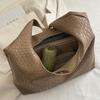 Wholesale Woven Underarm Tote Bag 2025 New Retro Large Capacity Solid Color Shoulder Bag Popular