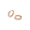 Boucles d'oreilles - LUXENTER - Checkti - Argent sterling 925 - Zircone cubique - Plaqué rhodium