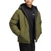 Adidas Reversible Down Jacket With Hood And Zipper Men Outerwear Green HR5243