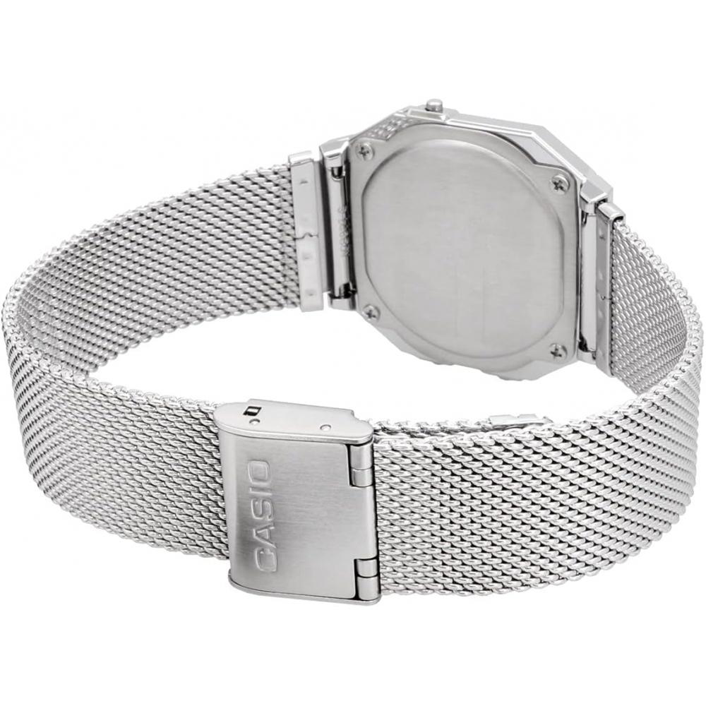 Casio Digital Watch Metal Mesh Band A700wm 7a Silver