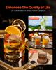VEVOR Ice Ball Press Kit, Aviation Aluminum Ice Press with Ice Block Mold, Large Mat, Tong, Drip Tray, One Glass