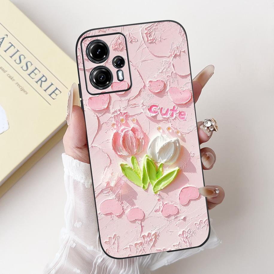 For Motorola Moto G13 G23 Case Lovely Panda Daisy Painted Cover Soft Silicone Phone Case For Moto G23 G 13 MotoG13 MotoG23 Coque
