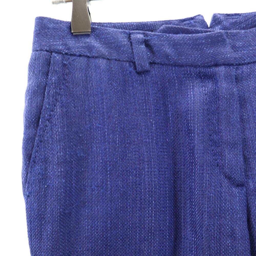 INCOTEX Made in Japan Linen Blend lame Slacks pants 38 Bluish Women Used