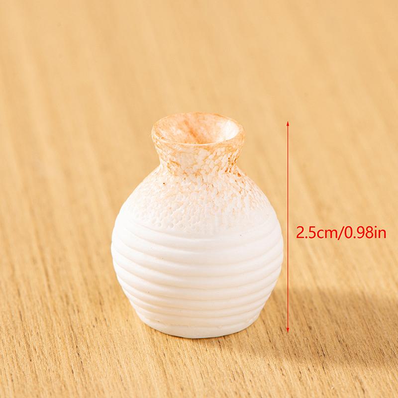 1:12 jarrones antiguos en miniatura para casa de muñecas, arreglos florales, botellas, boca pequeña, jarrón vacío, decoración para el jardín del hogar, accesorios para casa de muñecas