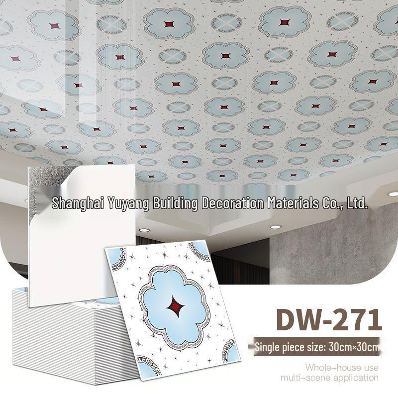 30x30cm Selbstklebender Deckenaufkleber für Badezimmer, Schlafzimmer & Küche - Feuchtigkeitsbeständige Dekorative Tapete
