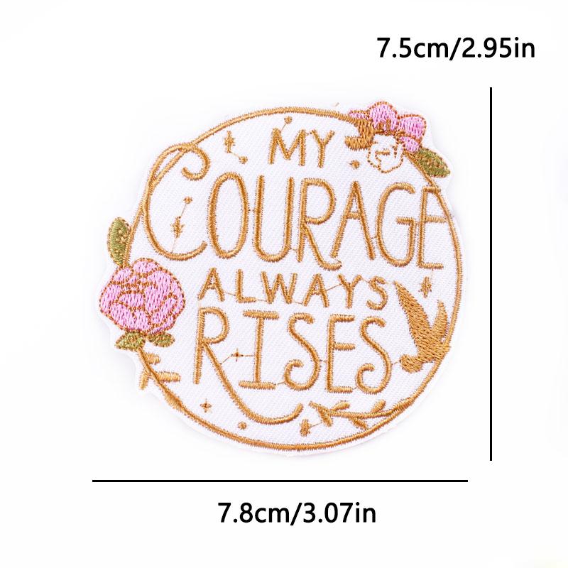 Inspirational Sarcastic Embroidered Patches Floral Pet Quote Iron On Patches For Clothing thermaladhesive Patches DIY Crafts