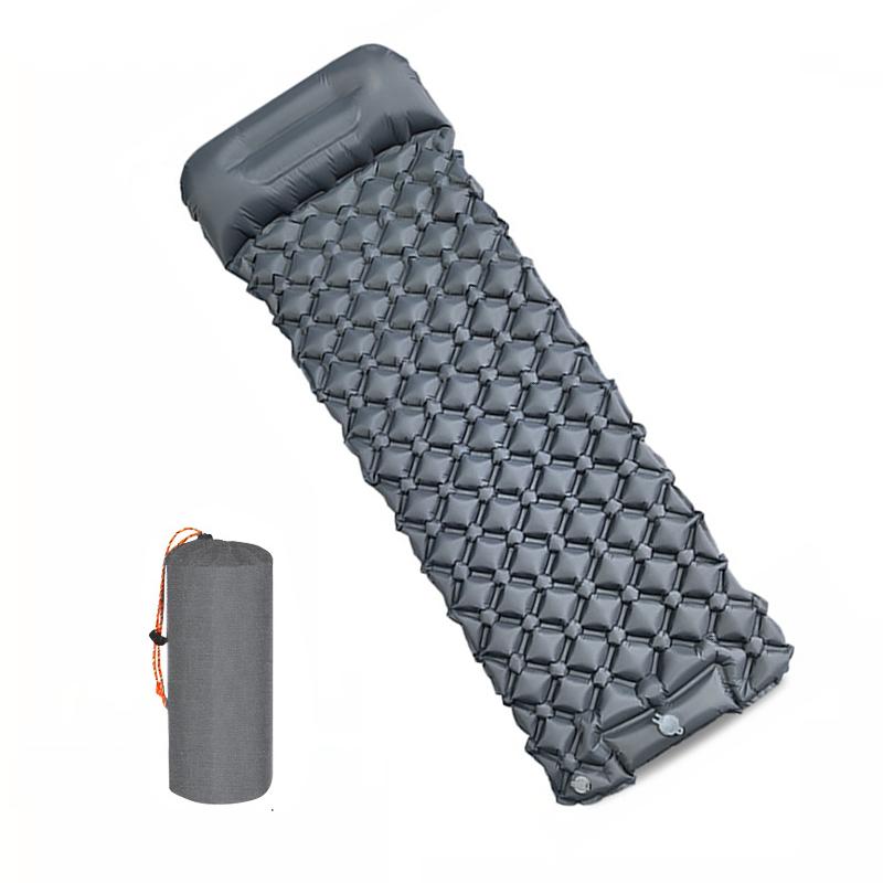 Self-Inflating Sleeping Mat Ultralight Air Mattress with Integrated Pillow Outdoor Camping Foldable Sleeping Mat for Camping Hik
