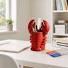jijijing Lobster Pen Holder, 3D Printed Desktop Organizer, Crayfish Pencil Stand for Office Desk Student Supplies, Halloween Party Decoration Gift