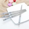 5 pairs Reusable Chinese Chopsticks Non-slip Metal Chop Sticks Sushi Chopstick  Cutlery Sets