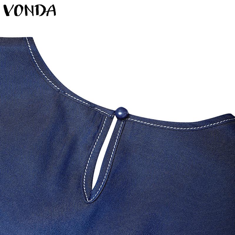 VONDA Womens Casual Sleeveless Ruffled Solid Color Tank Tops