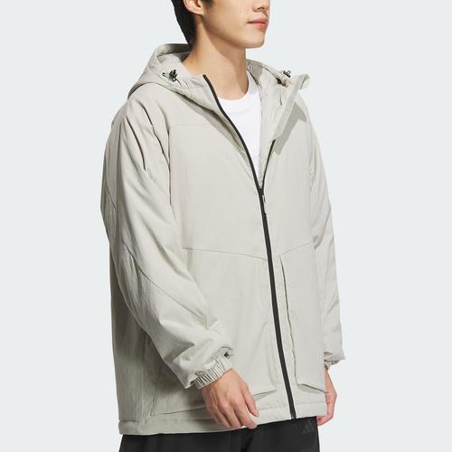 Adidas FW24 Puffer Jacket Men's Sesame Light Gray JY4194