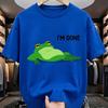 Cartoon Green Frog with Im Done Quote Summer Fashion TShirt Unisex WoUnisex Casual Loose Cotton Streetwear Tee