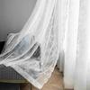 Weiße Spitze Fertig Vorhänge Halbtransparent Sichtschutz Dekor Vorhänge Hochzeit Hintergrund Stoffe Schwarze Reine Weiße Spitze Vorhänge