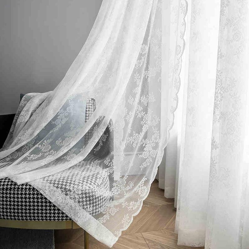 Weiße Spitze Fertig Vorhänge Halbtransparent Sichtschutz Dekor Vorhänge Hochzeit Hintergrund Stoffe Schwarze Reine Weiße Spitze Vorhänge