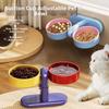 Rotatable Cat Food Water Bowl Suction Cup Type Cat Dog Dual-use Bowl  Dog Accessories