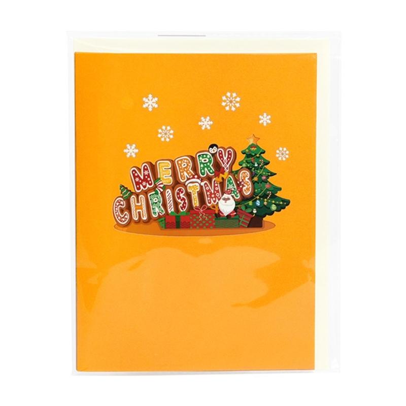 Musical 3D Christmas Greetings Card Beautiful Holiday 3D Popup Christmas Card with Music for Home or Office Decors
