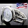 ANNE CLARK Women's Solar Watch - No Battery Replacement Needed - Skin-Friendly All-Stainless Material - Natural Shell Dial - Silver Color - Includes S